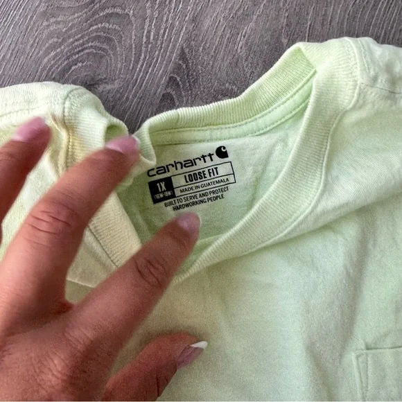 Carhartt light green cropped T-Shirt - Picture 2 of 2